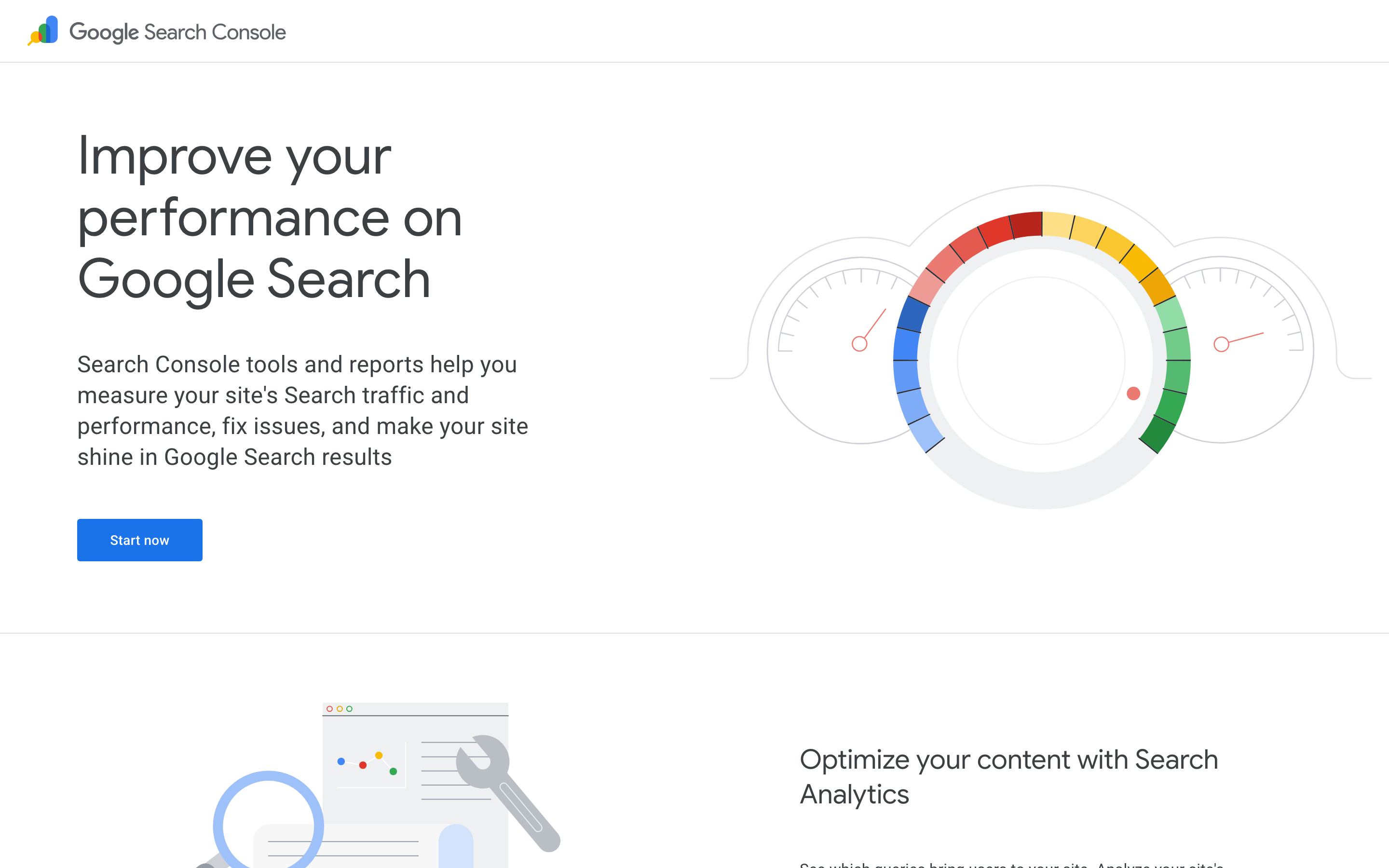 Google Search Console dashboard