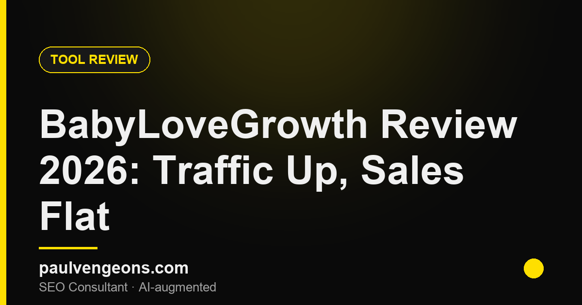 BabyLoveGrowth Review 2026: Traffic Up, Sales Flat